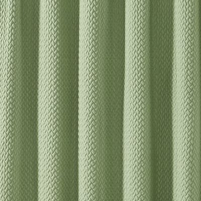 Shower curtain, green, close up