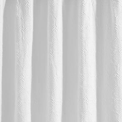 Shower curtain, white, close up